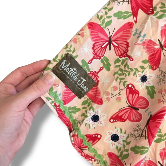 Matilda Jane Girls Dress Size 6 Pink Polka Dot Butterfly Twirl Play Dress Ruffle - Picture 5 of 7